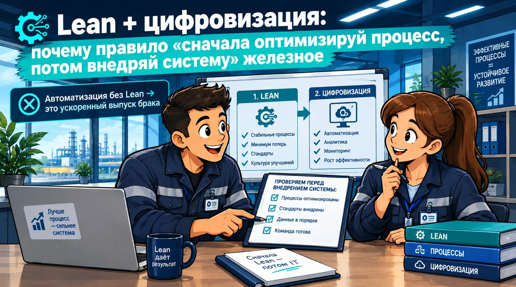 ⚙️Lean + цифровизация: железное правило | Сетка — социальная сеть от hh.ru