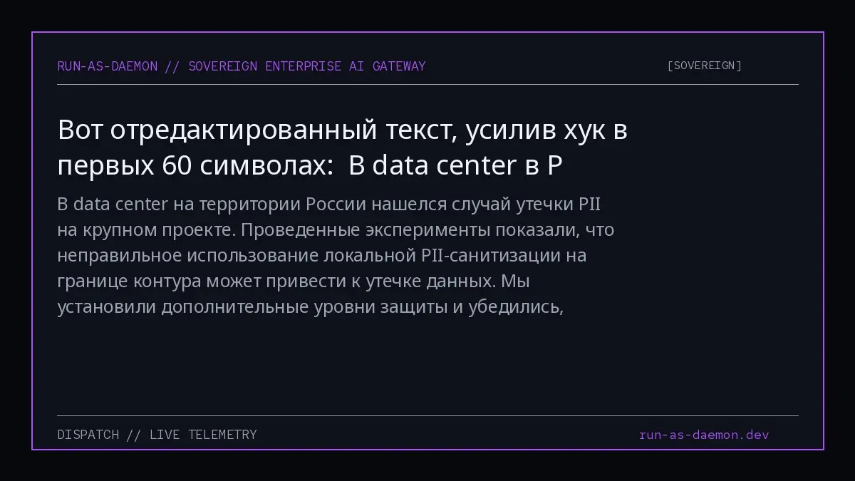 В data center на территории России нашелся случай утечки PII на крупном проекте | Сетка — социальная сеть от hh.ru