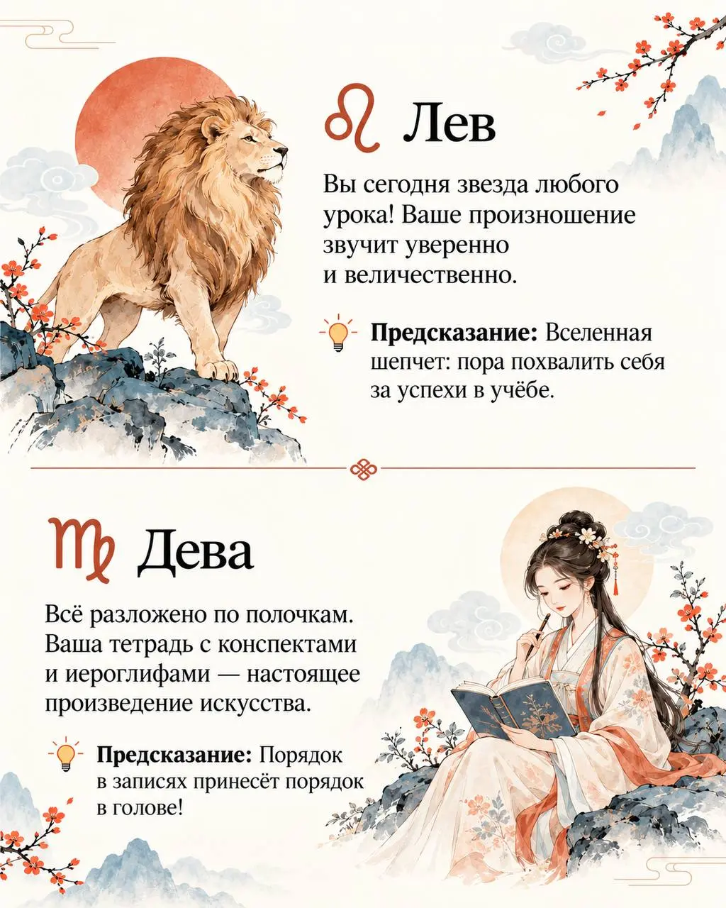 💎Китайский гороскоп предсказаний
Заглянули в звёзды и древние восточные свитки, чтобы узнать, что ждёт каждого из нас в ближайшие дни | Сетка — социальная сеть от hh.ru