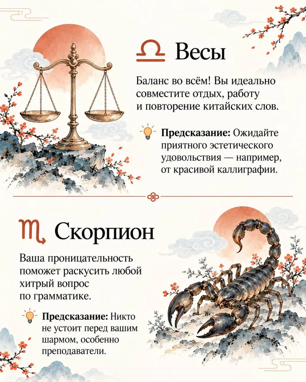 💎Китайский гороскоп предсказаний
Заглянули в звёзды и древние восточные свитки, чтобы узнать, что ждёт каждого из нас в ближайшие дни | Сетка — социальная сеть от hh.ru