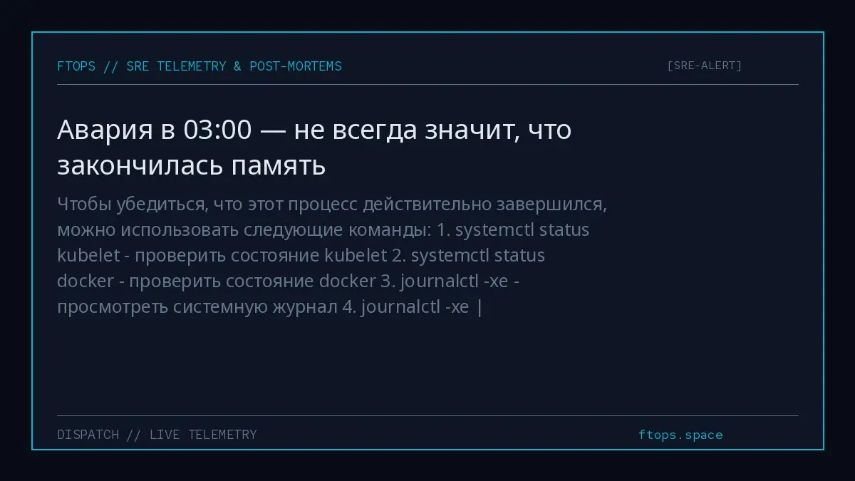 Чтобы убедиться, что этот процесс действительно завершился, можно использовать следующие команды: 1. systemctl status kubelet - проверить состояние kubelet 2 | Сетка — социальная сеть от hh.ru