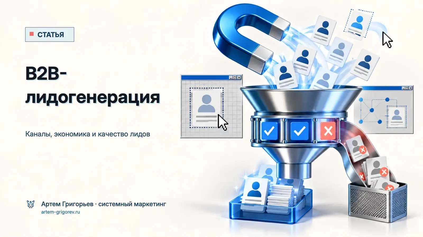 Дешевый B2B-лид не всегда полезен бизнесу, а дорогой канал не всегда неэффективен.
• Заранее определить, что считается лидом.
• Сравнивать каналы на одинаковых стадиях | Сетка — социальная сеть от hh.ru