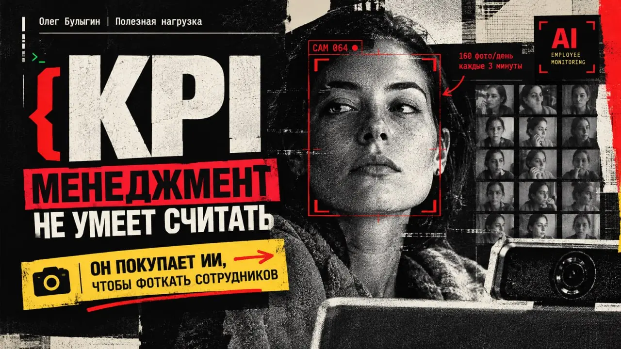 Когда менеджмент не умеет считать KPI, он покупает ИИ, чтобы фотокать сотрудников 📸
В США уволили удаленщицу с отличным стажем за отказ использовать Sentinel AI — софт, который делает 160 снимков её л... | Сетка — социальная сеть от hh.ru
