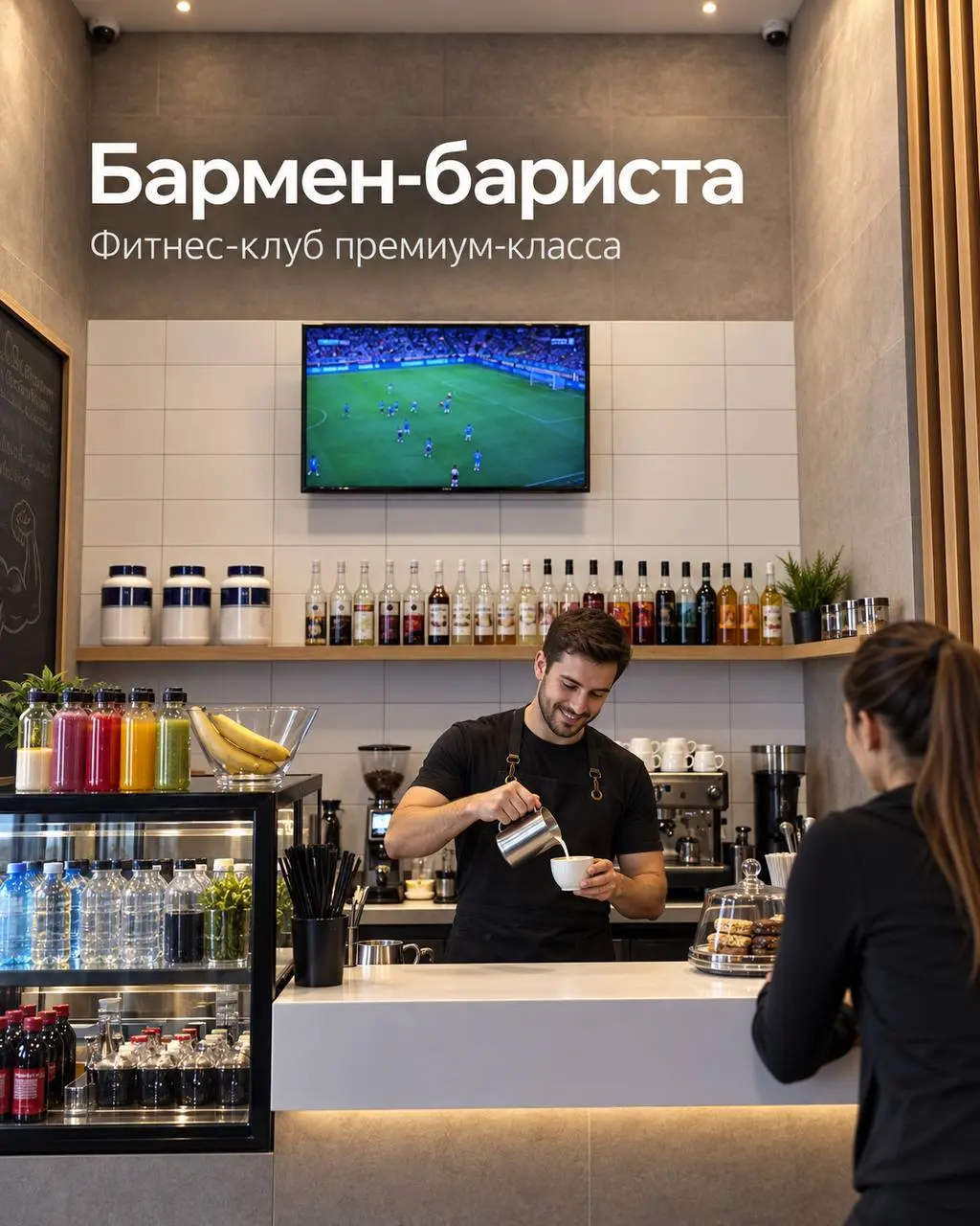 БАРМЕН-БАРИСТА
До 105 000₽
Фитнес-клуб премиум-класса
• Москва, м. Молодёжная
• Рестораны/Кафе
• +79257872752
Полное описание вакансии размещено в Телеграм и Макс | Сетка — социальная сеть от hh.ru