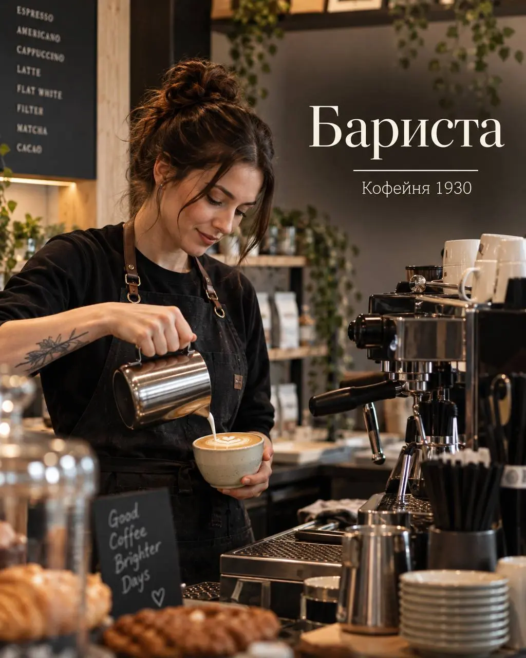 БАРИСТА
От 450₽/ч
Кофейня 1930
• Москва, м. Смоленская
• Рестораны/Кафе
• +79898897395
Полное описание вакансии размещено в Телеграм и Макс. Переходите по ссылке в закрепленном сообщении | Сетка — социальная сеть от hh.ru