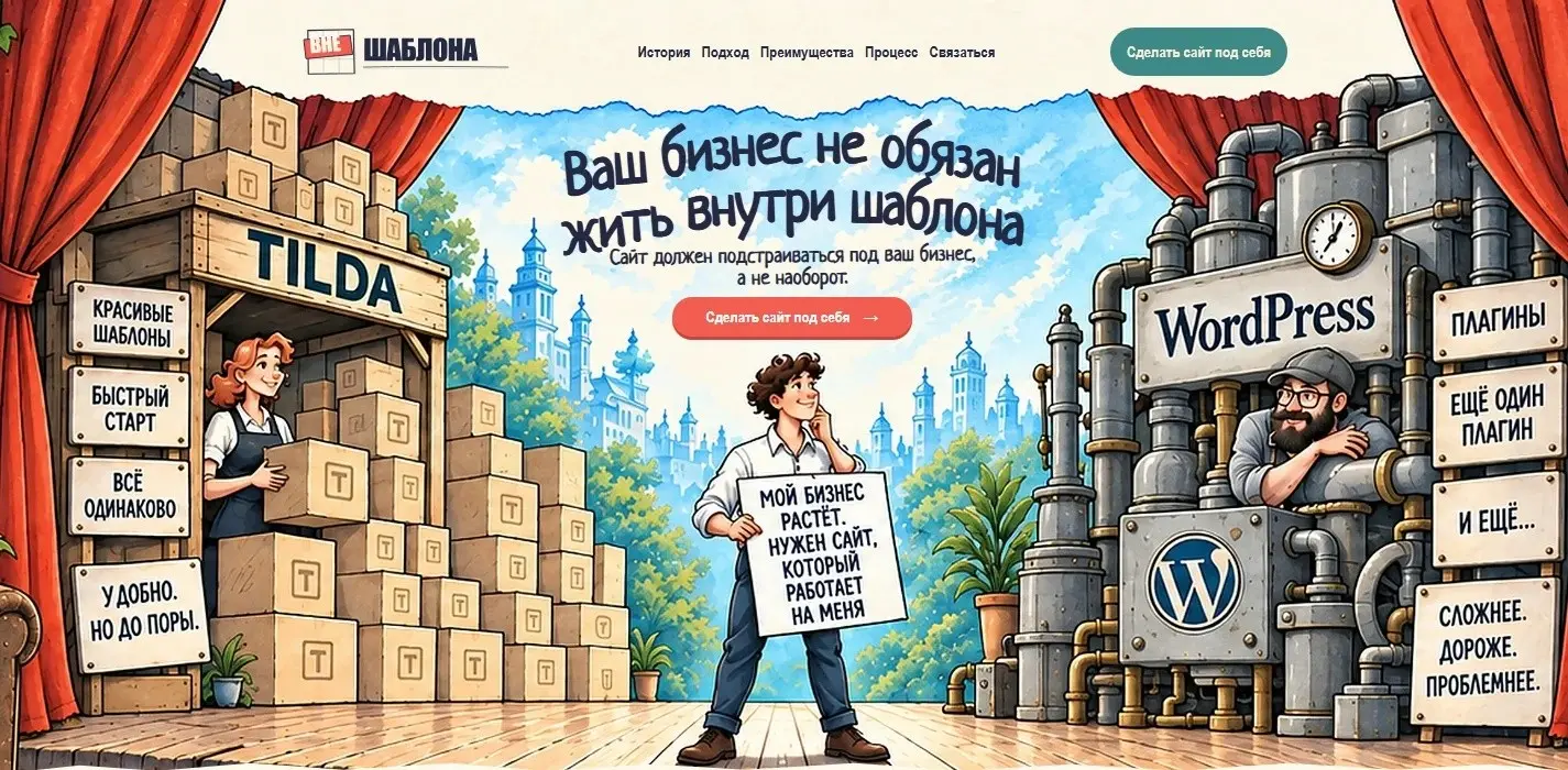 От сайта завода до лендинга-комикса. Давайте знакомиться | Сетка — социальная сеть от hh.ru