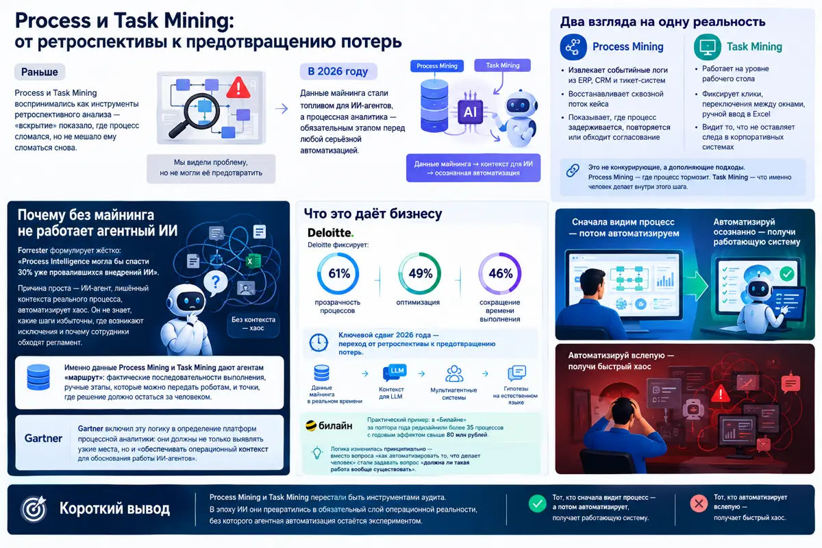 Process и Task Mining в эпоху AI: от наблюдения к автономии | Сетка — социальная сеть от hh.ru