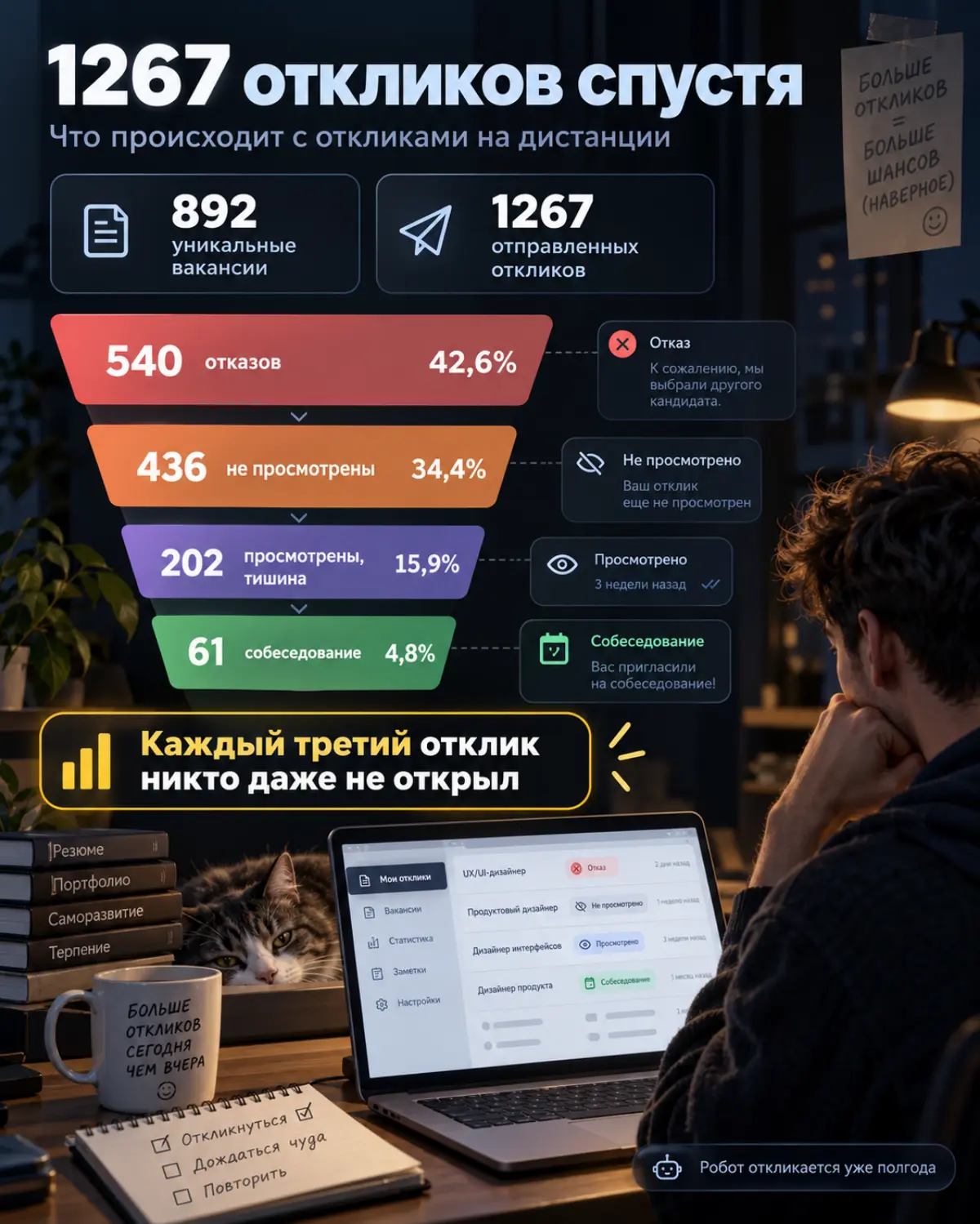 1267 откликов спустя.... | Сетка — социальная сеть от hh.ru