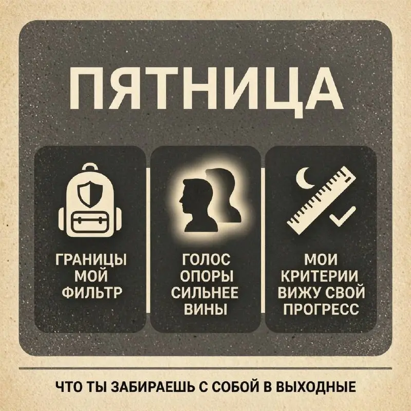 «Пятница. Не про “успеть всё”, а про “собрать опору”»
Сегодня пятница — и это не день, чтобы дожимать недоделанное | Сетка — социальная сеть от hh.ru