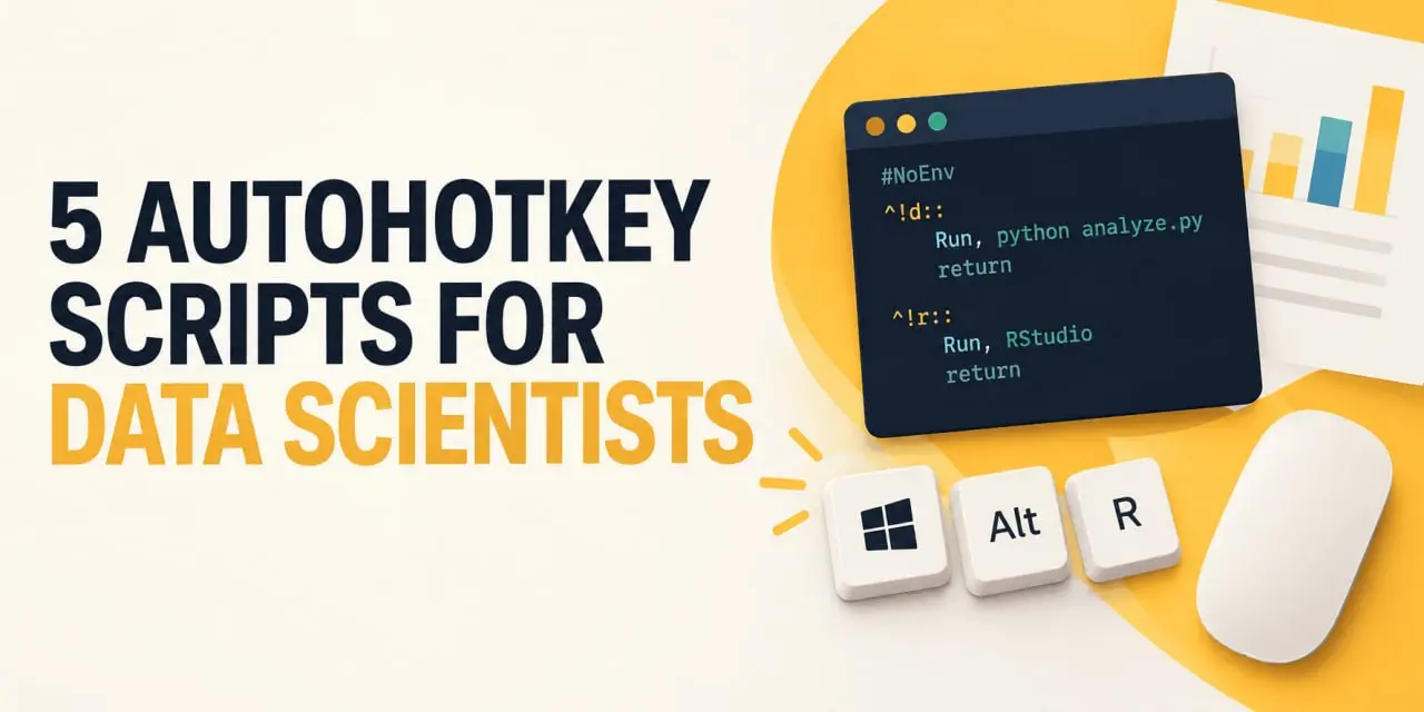 5 скриптов AutoHotkey для специалистов по анализу данных
Пять скриптов AutoHotkey v2, которые выполняют повторяющиеся действия на рабочем столе Windows, связанные с анализом данных: запуск рабочей обл... | Сетка — социальная сеть от hh.ru