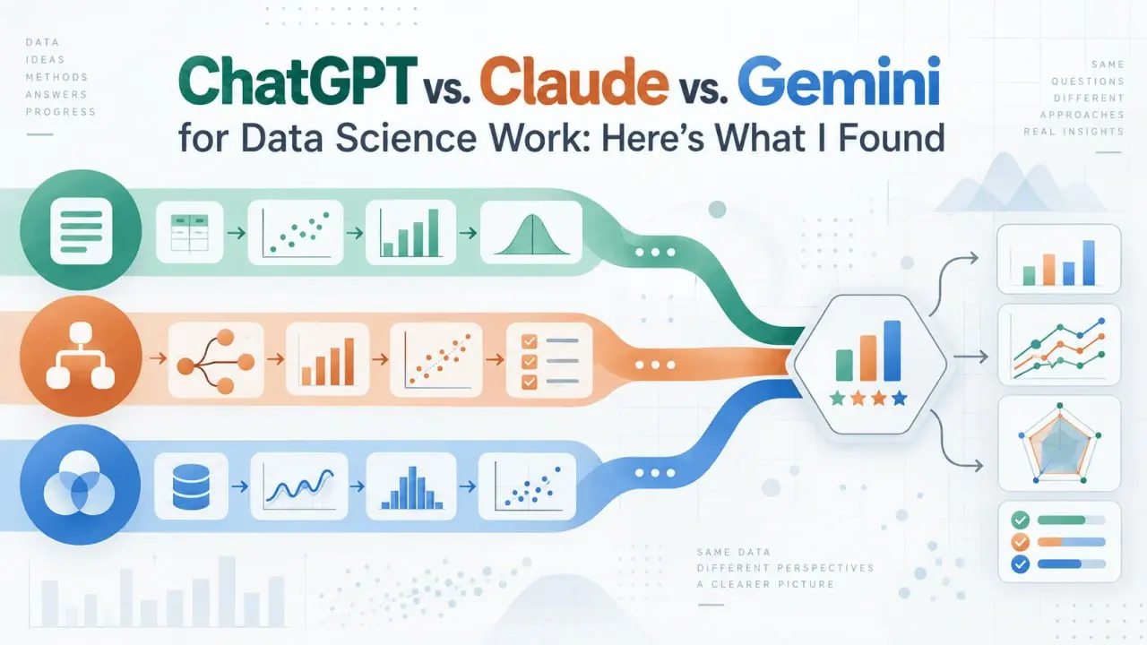 ChatGPT против Claude против Gemini для работы в области анализа данных: вот что я обнаружил.
Сравните ChatGPT, Claude и Gemini в задачах анализа данных, наиболее важных для статистиков и аналитиков | Сетка — социальная сеть от hh.ru