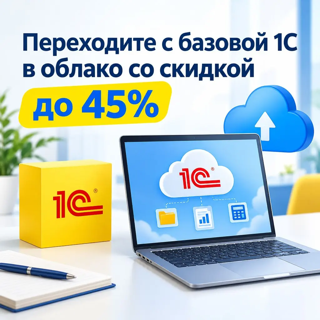Переходите с базовой 1С в облако со скидкой до 45%
Акция для владельцев базовых версий 1С продлена до 31 декабря 2026 года | Сетка — социальная сеть от hh.ru