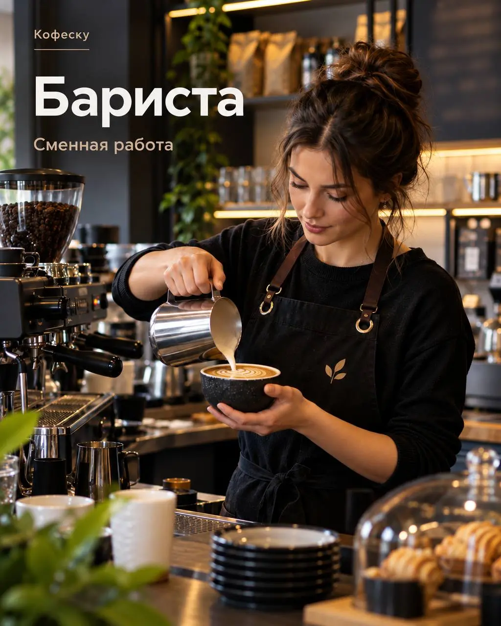 БАРИСТА
От 350₽/ч + % с продаж
Кофеску
• Москва, м. Щёлковская, Щелковское шоссе, 85к1
• Рестораны/Кафе
• +79855588038
Полное описание вакансии размещено в Телеграм и Макс | Сетка — социальная сеть от hh.ru