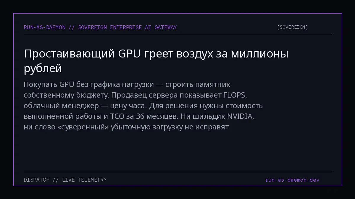 Покупать GPU без графика нагрузки — строить памятник собственному бюджету. Продавец сервера показывает FLOPS, облачный менеджер — цену часа | Сетка — социальная сеть от hh.ru