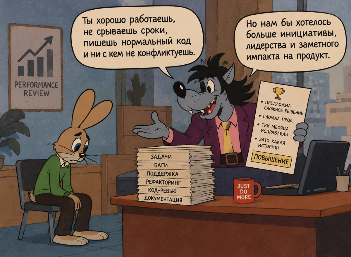 В IT нельзя просто хорошо работать 🫪 | Сетка — социальная сеть от hh.ru