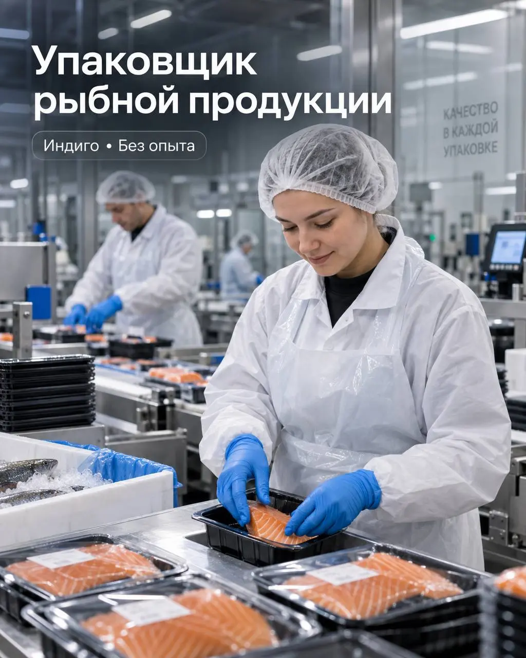 УПАКОВЩИК РЫБНОЙ ПРОДУКЦИИ
220 000₽ - 330 000₽
Индиго
• Люберцы, Московская область
• Упаковка и фасовка
• +79266880020
Полное описание вакансии размещено в Телеграм и Макс | Сетка — социальная сеть от hh.ru