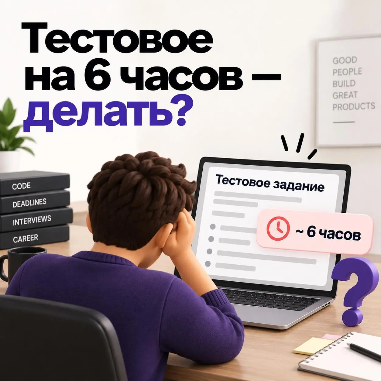 Тестовое на 6 часов. Делать? | Сетка — социальная сеть от hh.ru