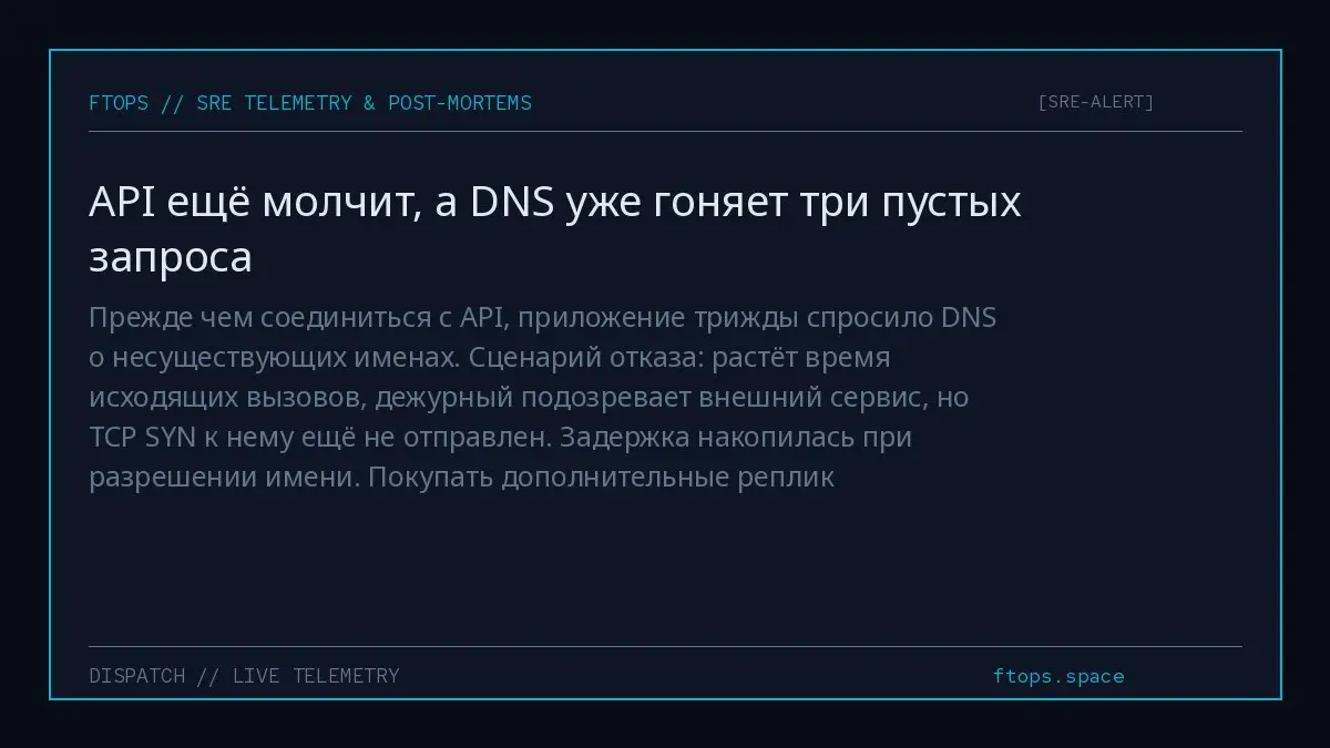 Прежде чем соединиться с API, приложение трижды спросило DNS о несуществующих именах | Сетка — социальная сеть от hh.ru