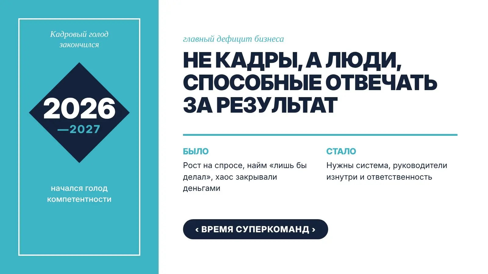 Не кадры, а люди, способные отвечать за результат | Сетка — социальная сеть от hh.ru
