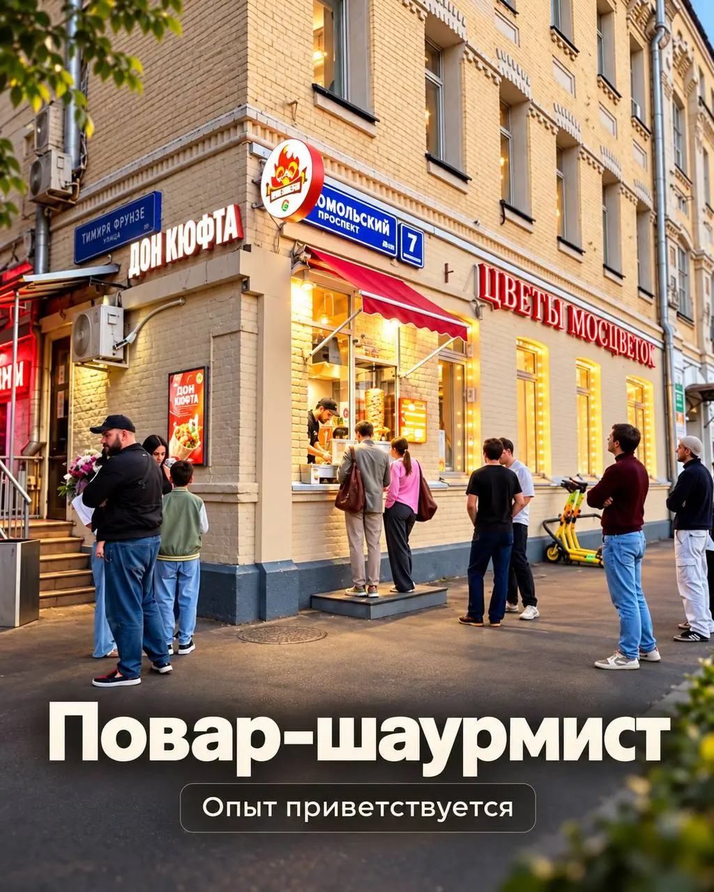 ПОВАР-ШАУРМИСТ
4 500₽/смена - 5 000₽/смена
Don Кюфта
• Москва, Комсомольский проспект, 7с2
• Рестораны/Кафе
• +79253724180
Полное описание вакансии размещено в Телеграм и Макс | Сетка — социальная сеть от hh.ru
