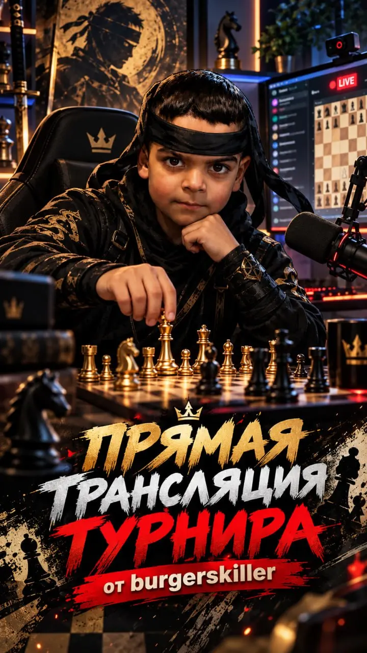♟🔥 ПРЯМАЯ ТРАНСЛЯЦИЯ ALTERE:GO!
⚔️ Битва интеллектов начинается! Лучшие шахматисты сразятся за победу, славу и призы!
🎙 У микрофона — BURGERSKILLER! Наш юный стример покажет самые яркие моменты турнир... | Сетка — социальная сеть от hh.ru