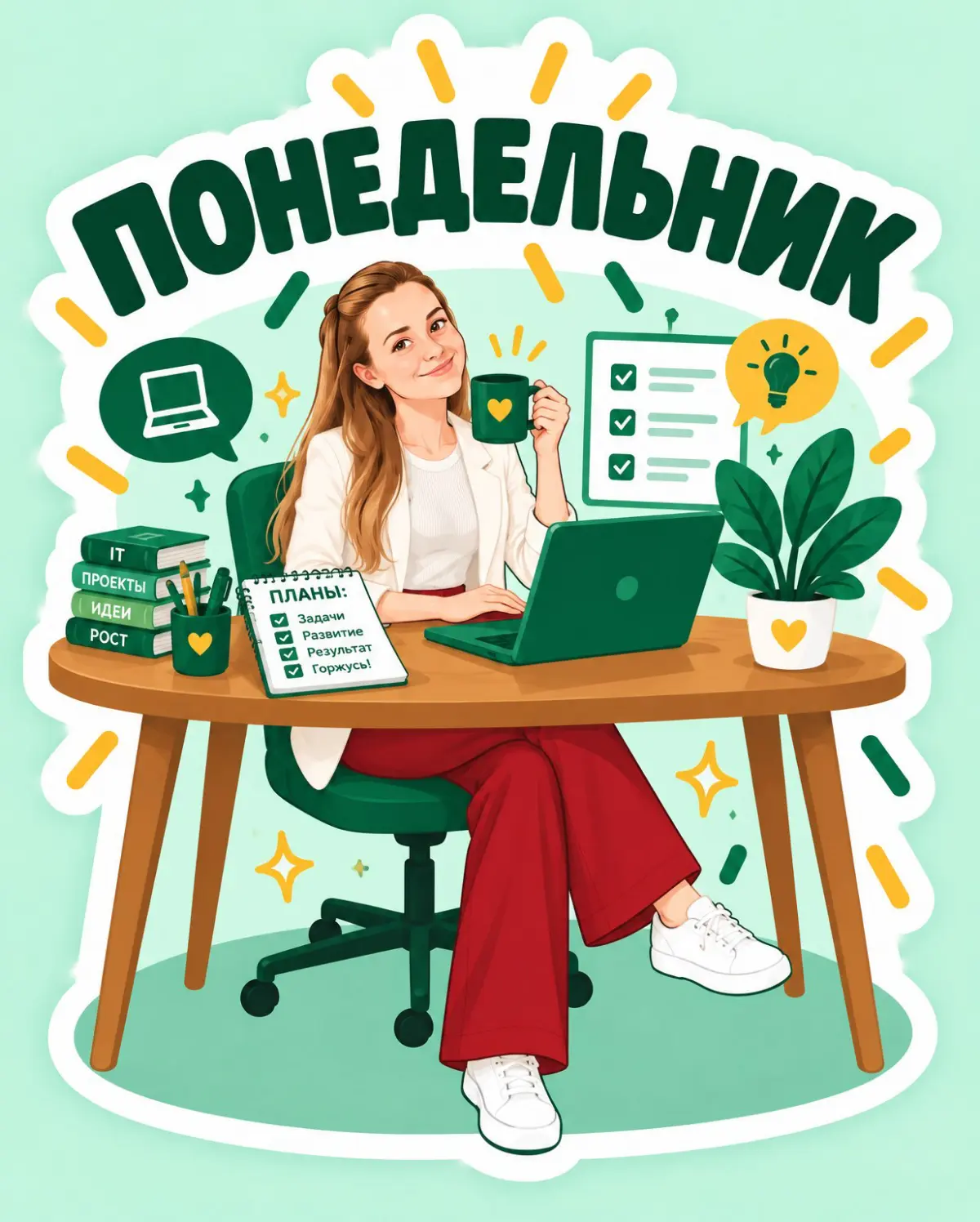 📅Понедельник
🤩Сегодня для вас:
публикации актуальных вакансий; | Сетка — социальная сеть от hh.ru