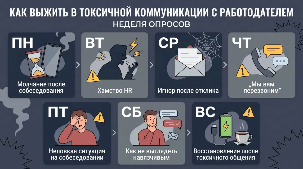 Друзья!
Поиск работы сегодня часто напоминает бег с препятствиями, где главное испытание - эмоциональная нагрузка. Неопределенность, затянутые паузы, странные реакции.. | Сетка — социальная сеть от hh.ru