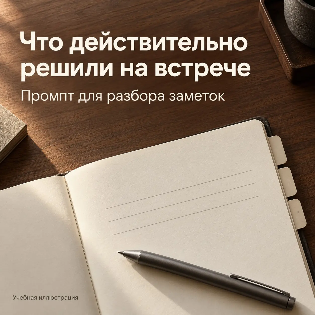 Промпт для итогов встречи: что действительно решили | Сетка — социальная сеть от hh.ru