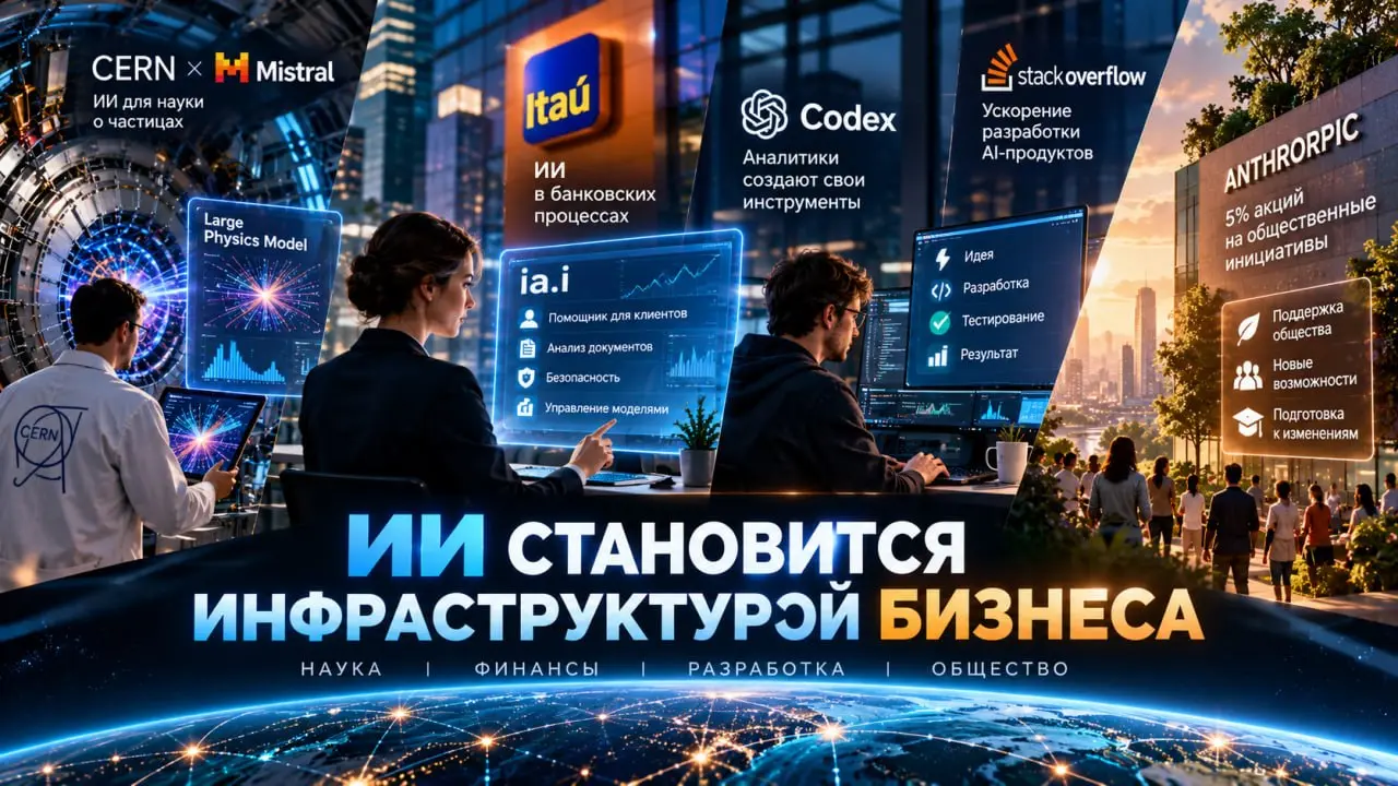 🛰 AI RADAR | ИИ становится инфраструктурой бизнеса. Четыре сигнала, которые нельзя игнорировать
Мы привыкли оценивать искусственный интеллект по возможностям моделей | Сетка — социальная сеть от hh.ru