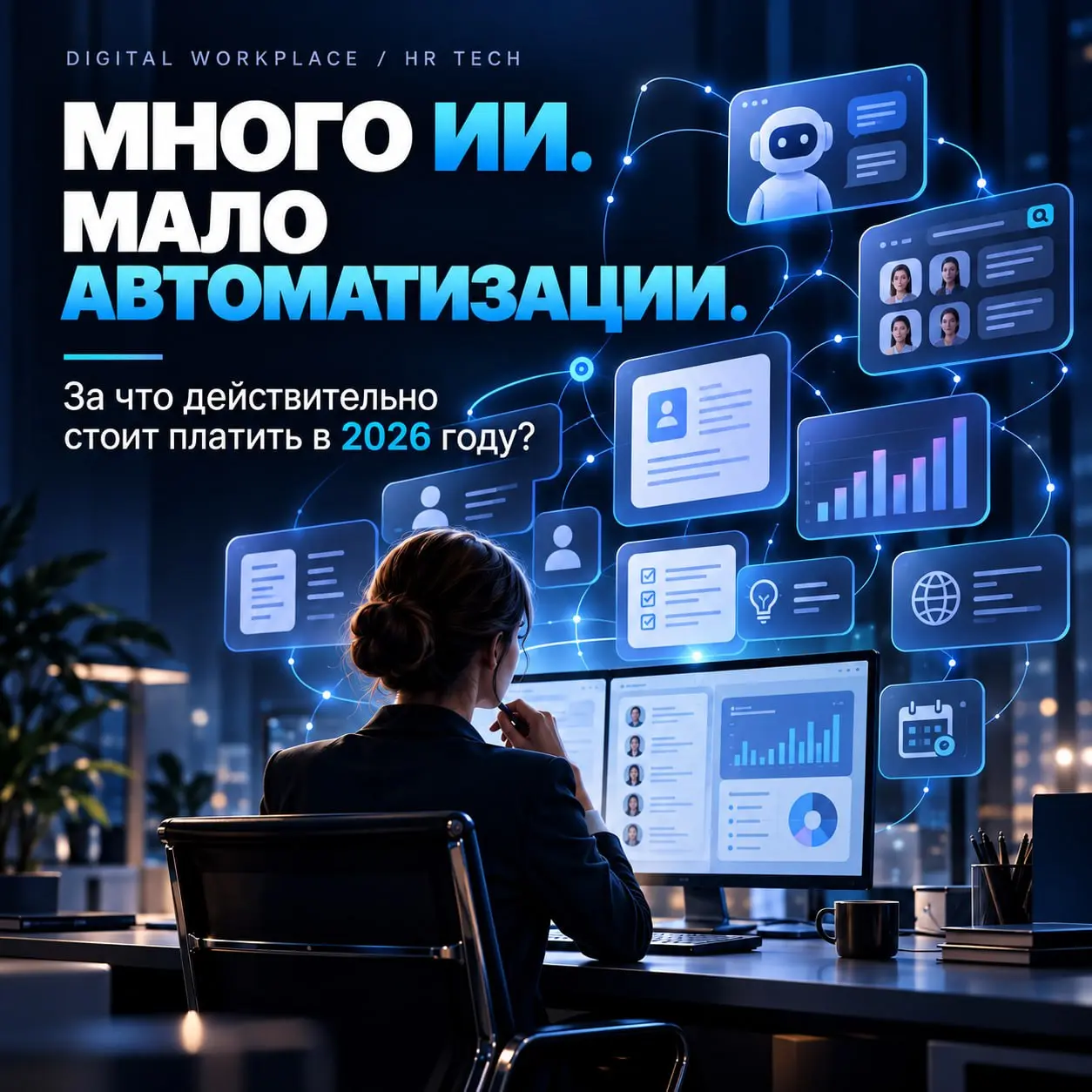 Много ИИ, мало автоматизации: за что стоит платить HR в 2026 году?
ChatGPT, Gemini, DeepSeek, GigaChat, Алиса, Perplexity… Ещё немного, и HR-специалисту понадобится отдельная нейросеть, чтобы разобрат... | Сетка — социальная сеть от hh.ru