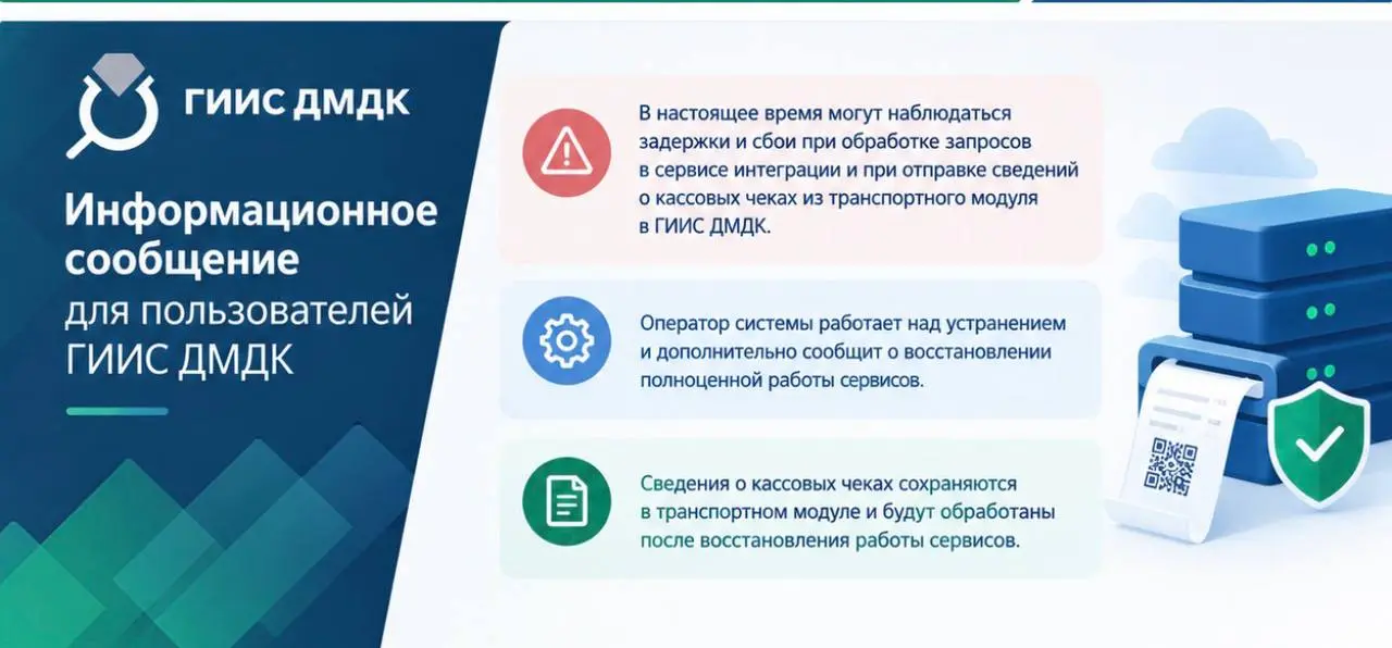 Уважаемые пользователи ГИИС ДМДК!
В настоящее время могут наблюдаться задержки и сбои при обработке запросов в сервисе интеграции и при отправке сведений о кассовых чеках из транспортного модуля в ГИИ... | Сетка — социальная сеть от hh.ru