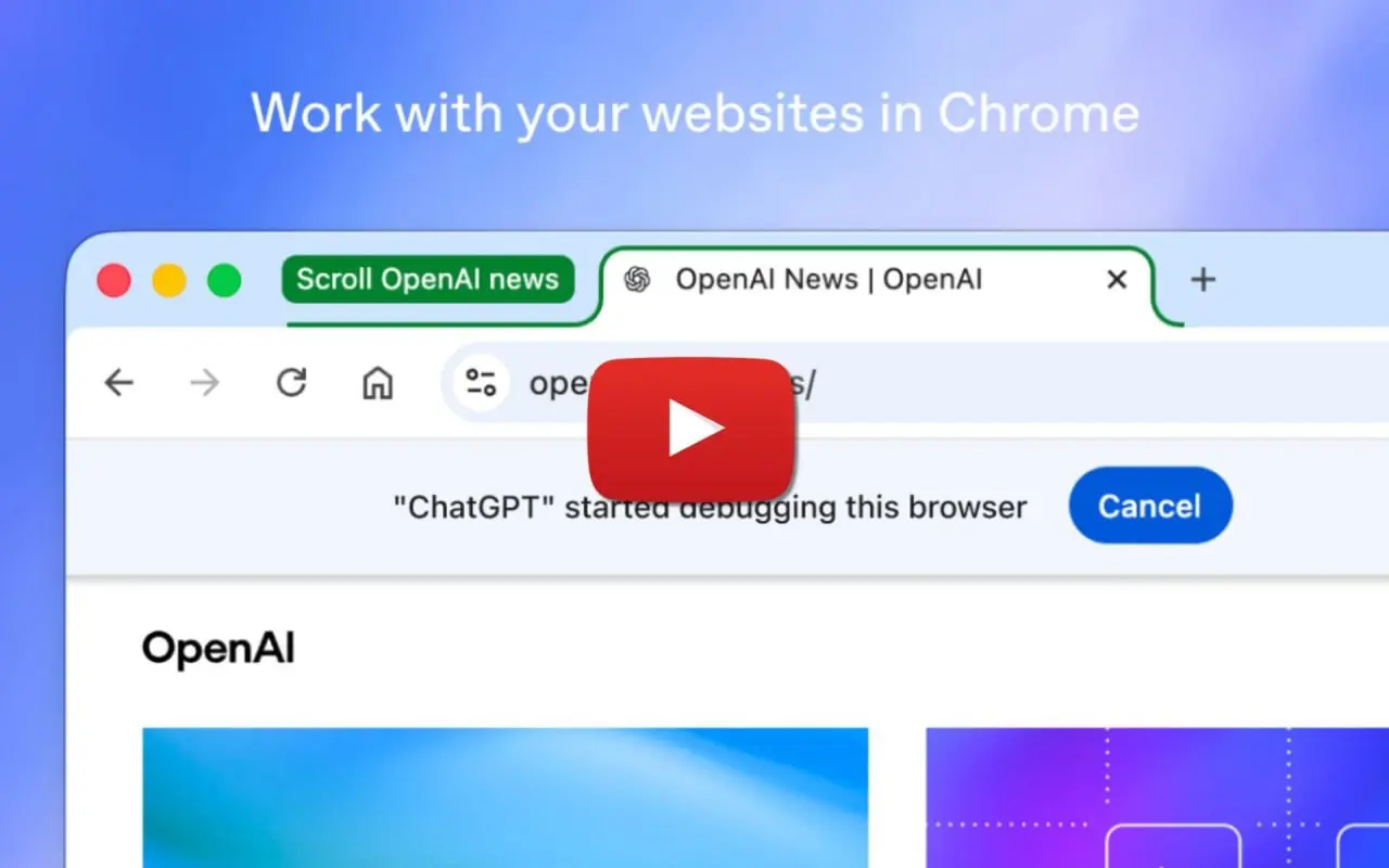OpenAI переносит использование компьютера в Google Chrome: новое обновление позволяет ChatGPT видеть, что вы просматриваете в Google Chrome, чтобы давать более релевантные ответы, а ChatGPT Work идет ... | Сетка — социальная сеть от hh.ru