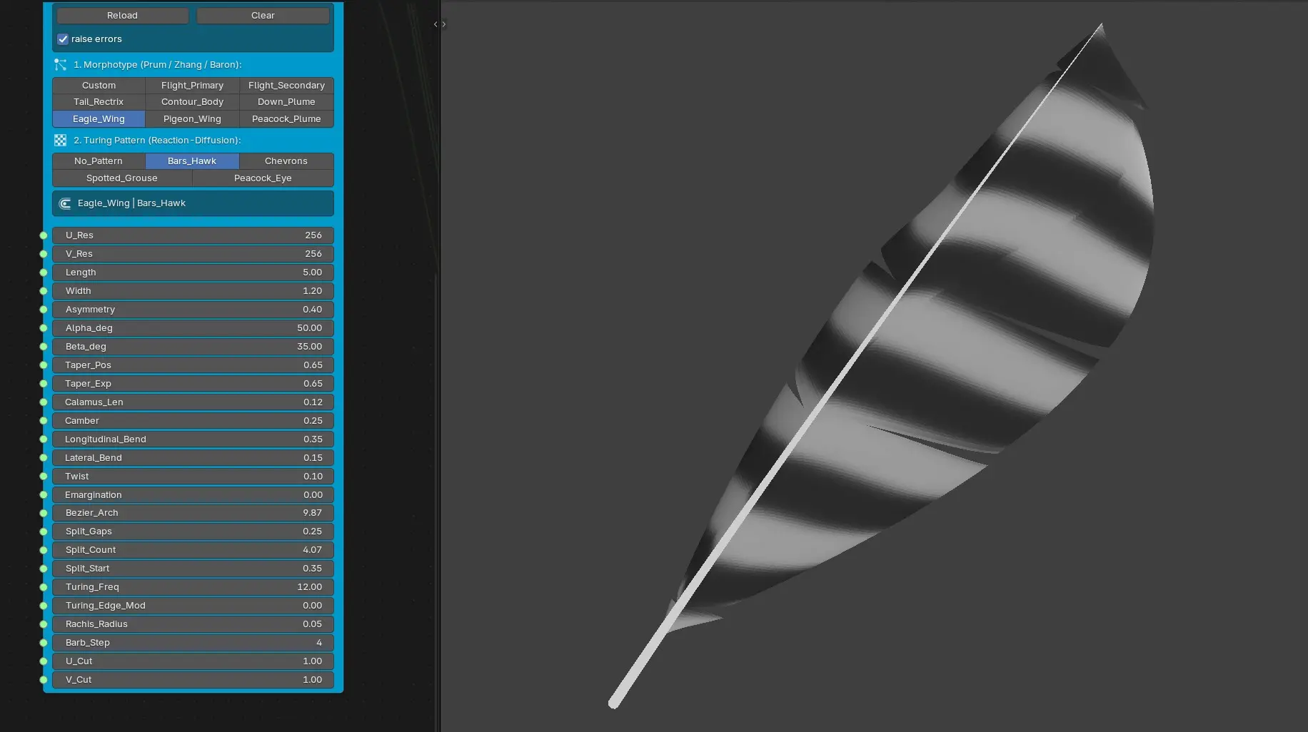 Генератор перьев (Bio-Feather Generator v2.2)  Blender 3D | Сетка — социальная сеть от hh.ru