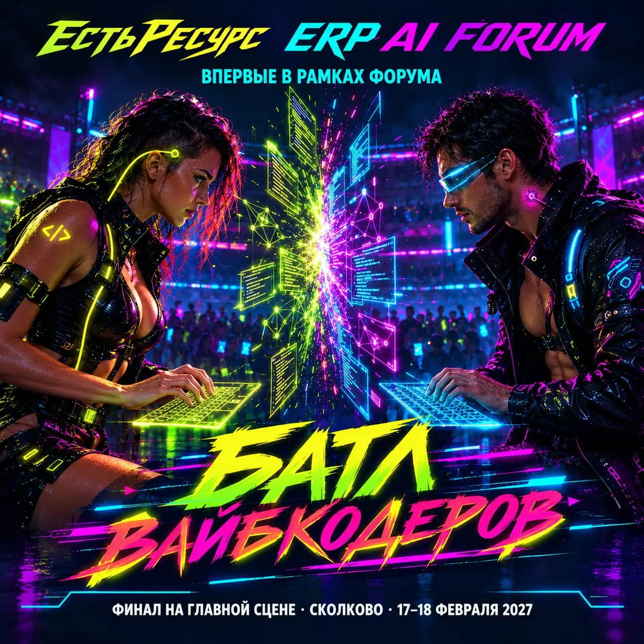 ⚔️ БАТЛ ВАЙБКОДЕРОВ. Впервые в рамках форума
ЕстьРесурс ERP AI Forum 2027 запускает Батл вайбкодеров - турнир для тех, кто кодит с ИИ, а не вместо него | Сетка — социальная сеть от hh.ru