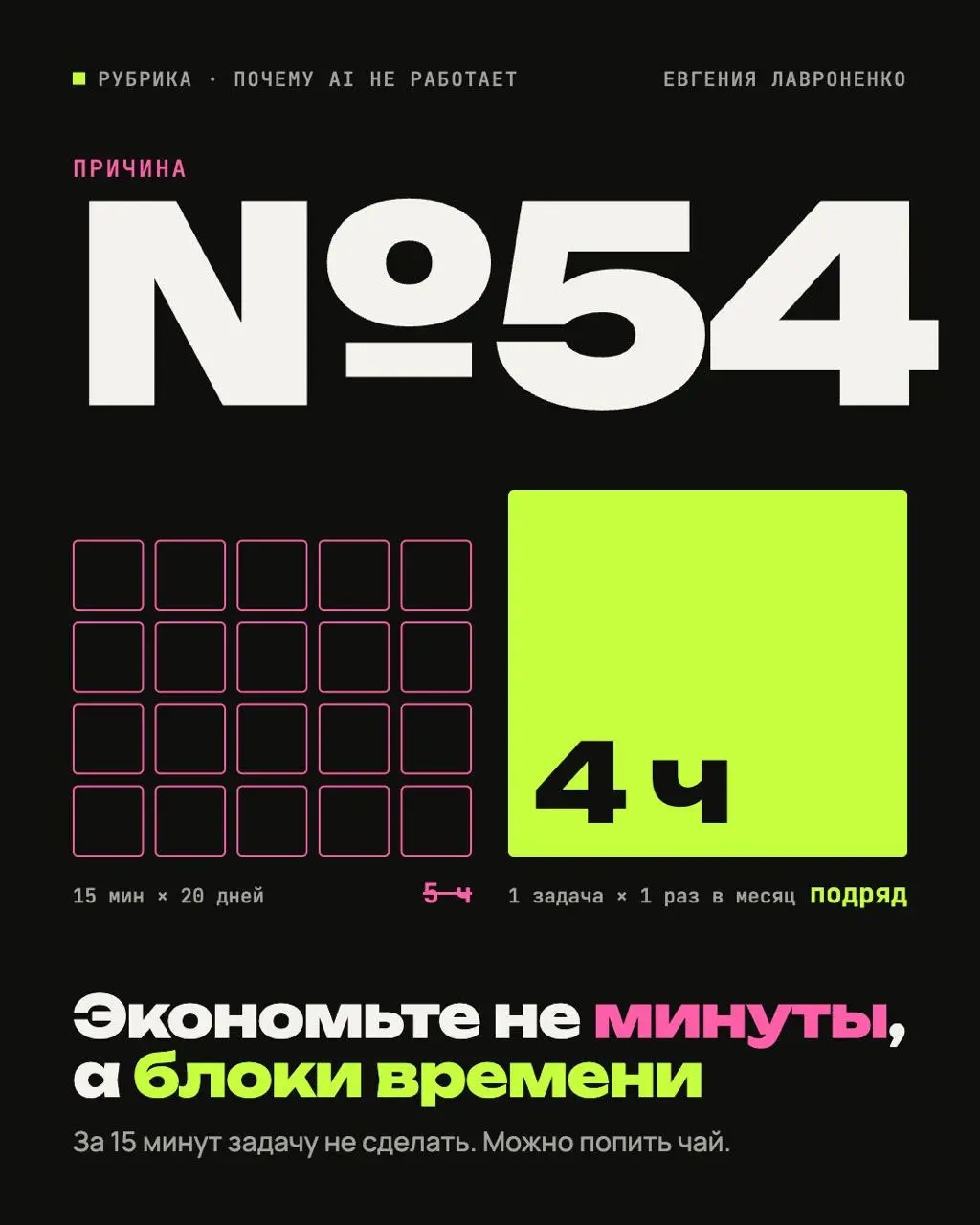 AI не работает. Причина №54: время, нарезанное кусочками | Сетка — социальная сеть от hh.ru