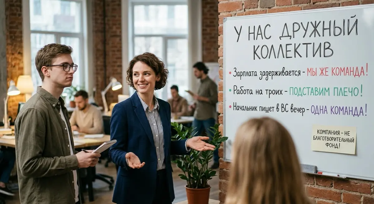 «У нас дружный коллектив» — самая подозрительная фраза в описании вакансии. 😏
Потому что иногда за ней скрывается удивительная корпоративная реальность | Сетка — социальная сеть от hh.ru