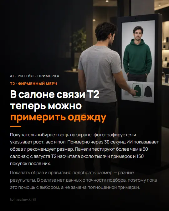В салоне связи T2 теперь можно примерить одежду | Сетка — социальная сеть от hh.ru
