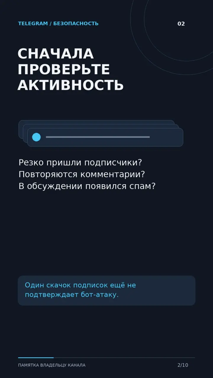«Уберу ботов за пять минут. Добавьте меня в администраторы».
В канале появилась подозрительная активность, и вот вам уже предлагают быструю помощь в обмен на доступ. Стоит остановиться | Сетка — социальная сеть от hh.ru