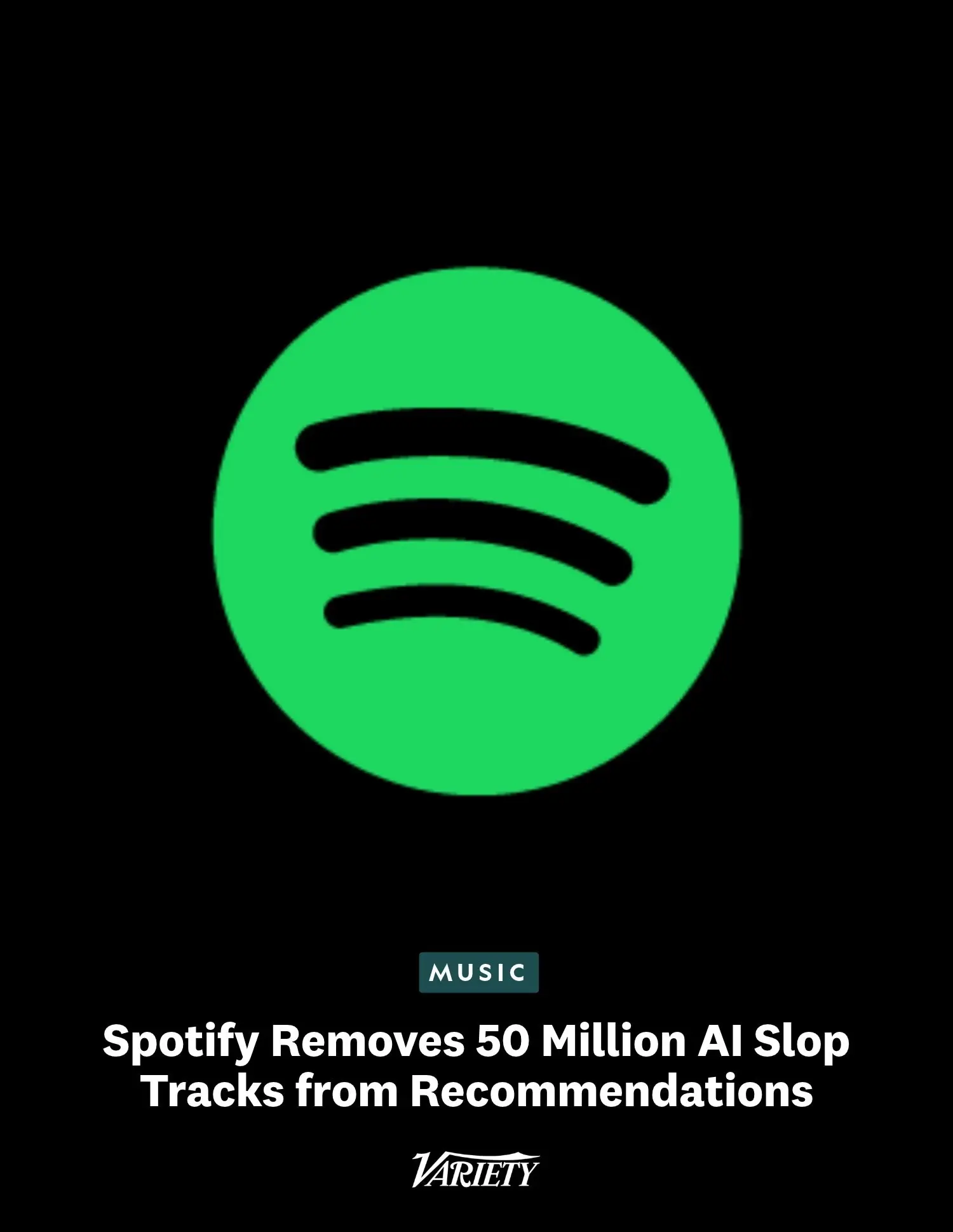 Spotify разом снёс 50 миллионов ИИ-треков. В стриминге назвали зачистку вторым раундом борьбы со слопом — в сентябре прошлого года она затронула 75 миллионов песен | Сетка — социальная сеть от hh.ru