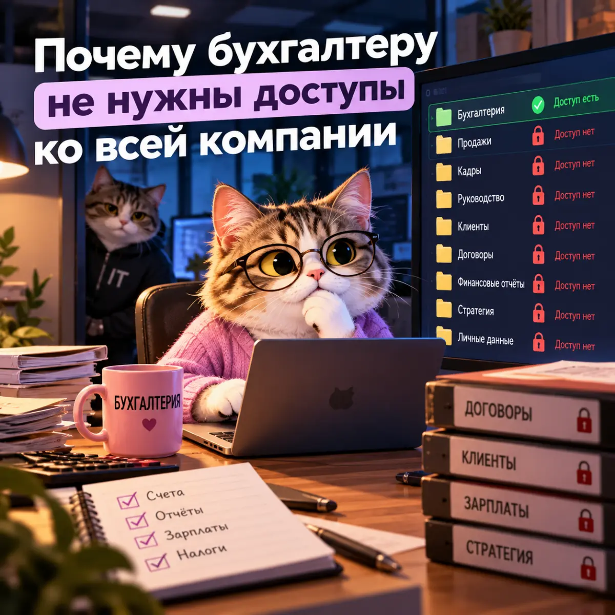 🔐 Почему бухгалтеру не нужны доступы ко всей компании | Сетка — социальная сеть от hh.ru