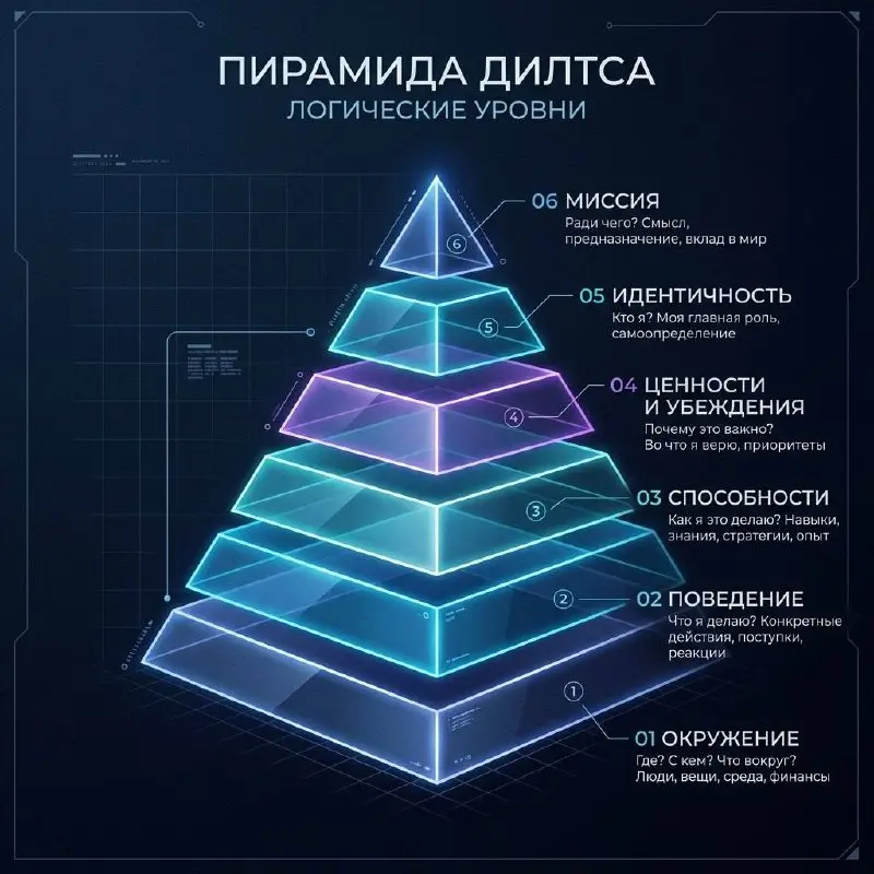 ПИРАМИДА ДИЛТСА: ПОЧЕМУ ВЫ ИМЕЕТЕ ТО, ЧТО ИМЕЕТЕ
Признайтесь, Вы иногда задаётесь вопросом «Почему я живу так, как живу?» или «Почему я имею то, что имею?»
Если да — сегодня я хочу поделиться с Вами о... | Сетка — социальная сеть от hh.ru