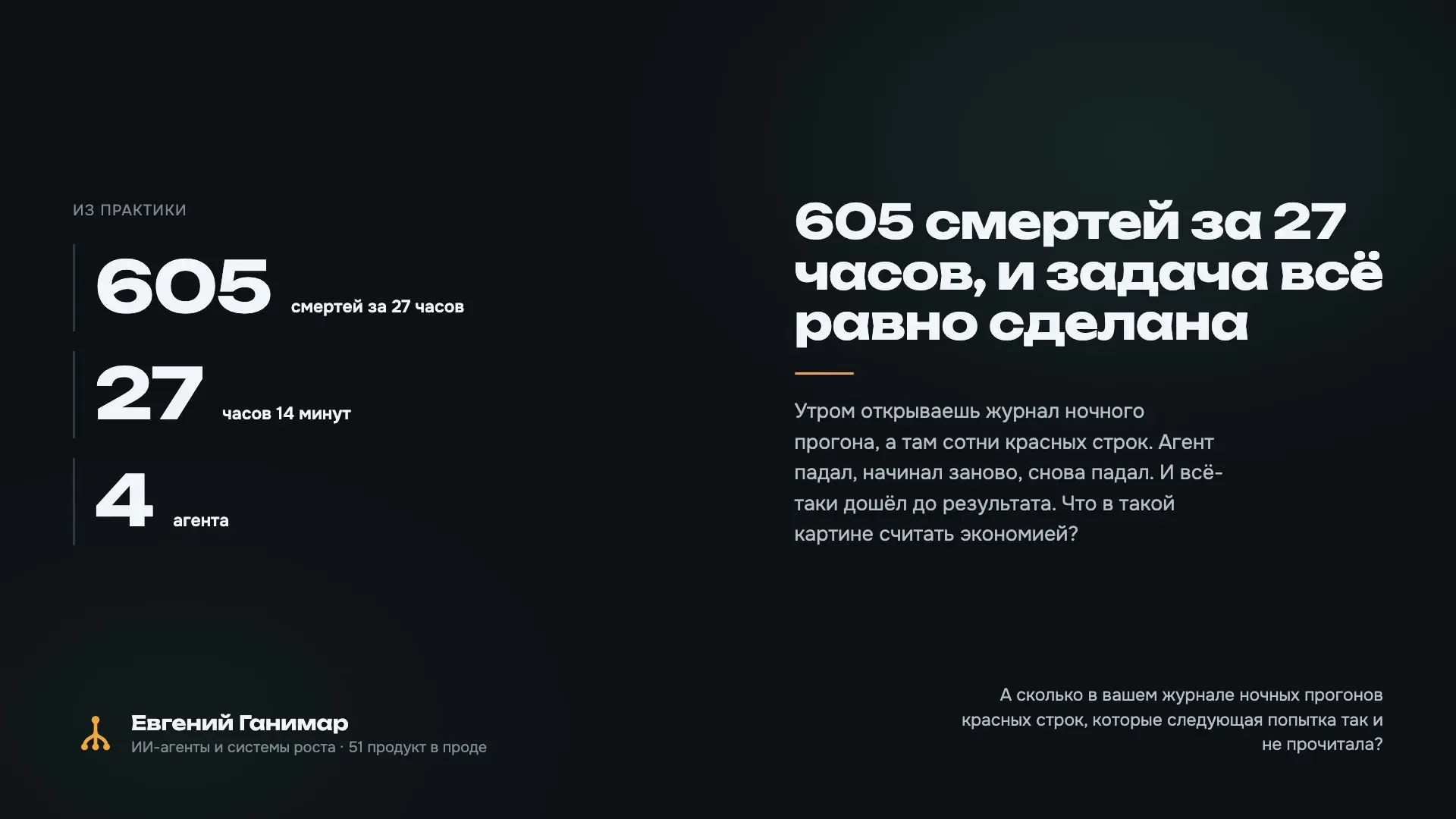 605 смертей за 27 часов, и задача всё равно сделана | Сетка — социальная сеть от hh.ru
