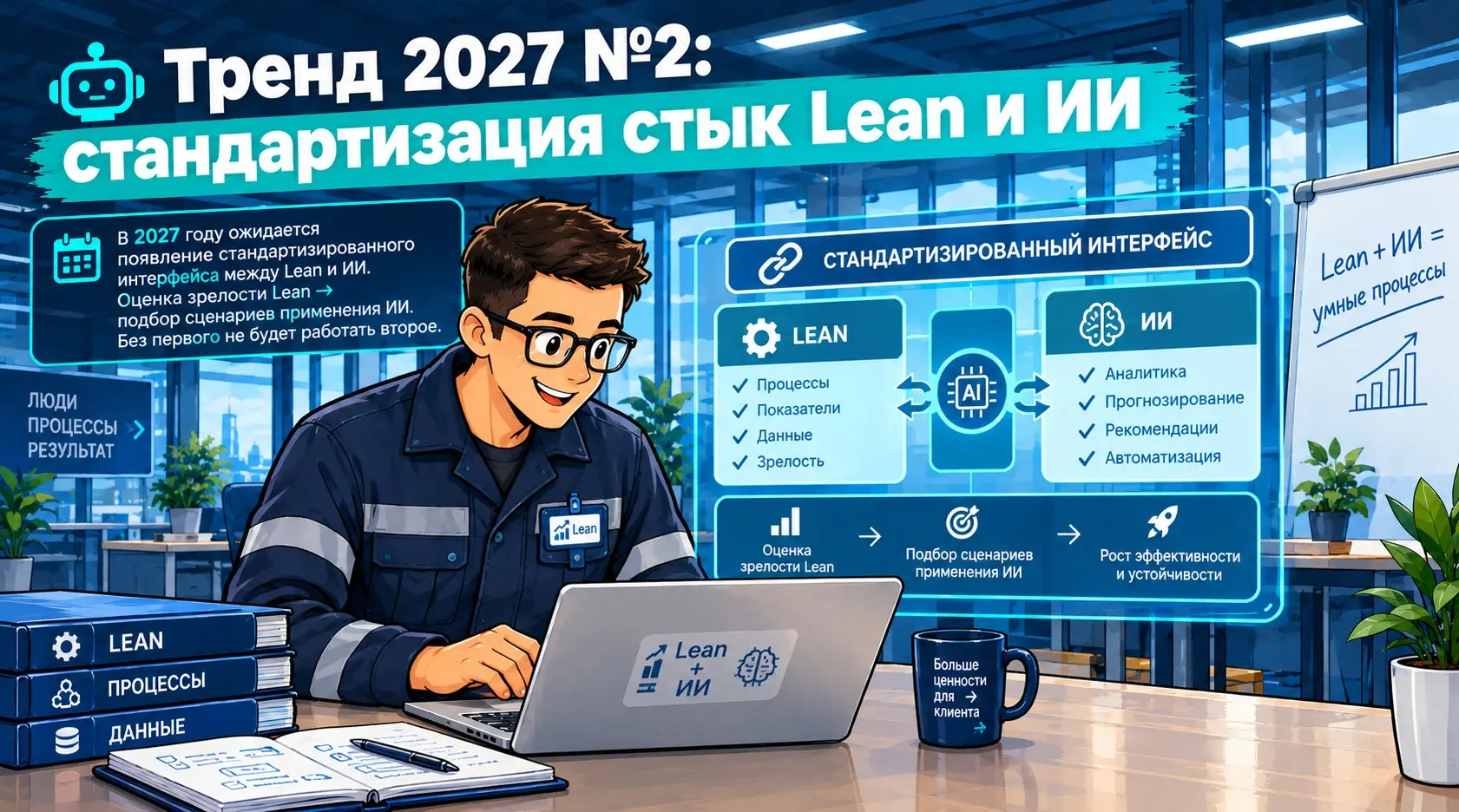 🤖Тренд 2027 №2: стандартизация стык Lean и ИИ | Сетка — социальная сеть от hh.ru