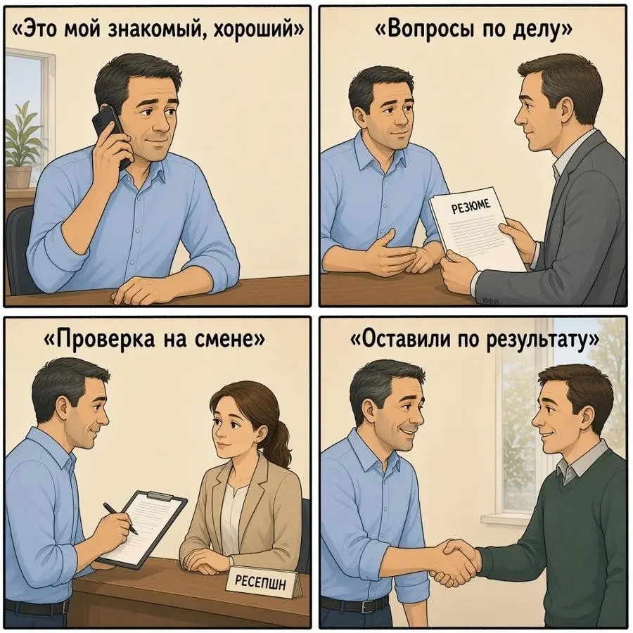 Знакомство открывает дверь. Оценивают по результату | Сетка — социальная сеть от hh.ru