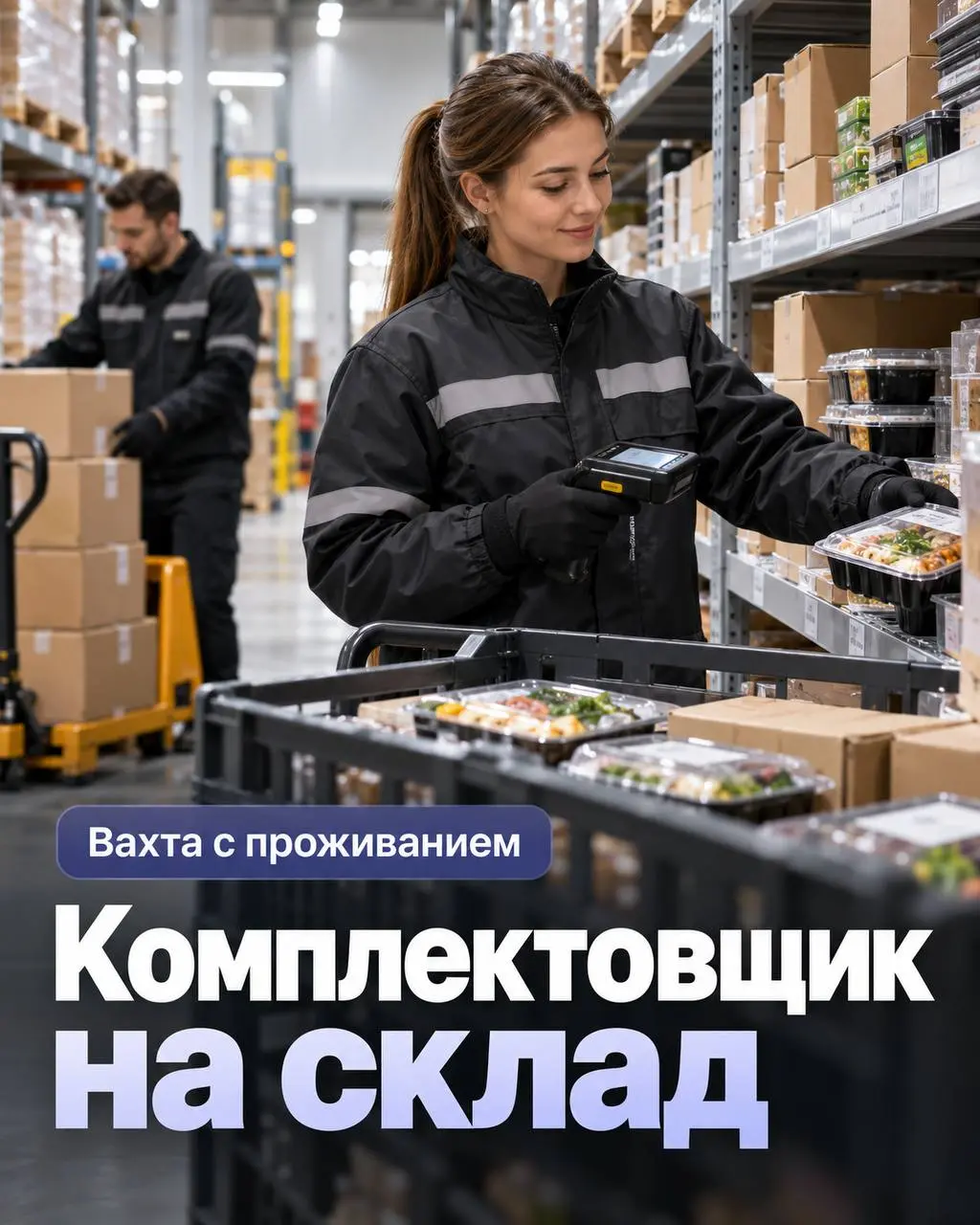 1️⃣КОМПЛЕКТОВЩИК ЗАКАЗОВ (СБОРЩИК ЗАКАЗОВ,
2️⃣РАБОТНИК СКЛАДА)
6 000₽/смена - 7 000₽/смена
Склад готовых обедов
• Московская область, Мытищи, Вёшки
• Логистика
• +79200871137
Полное описание вакансии ... | Сетка — социальная сеть от hh.ru