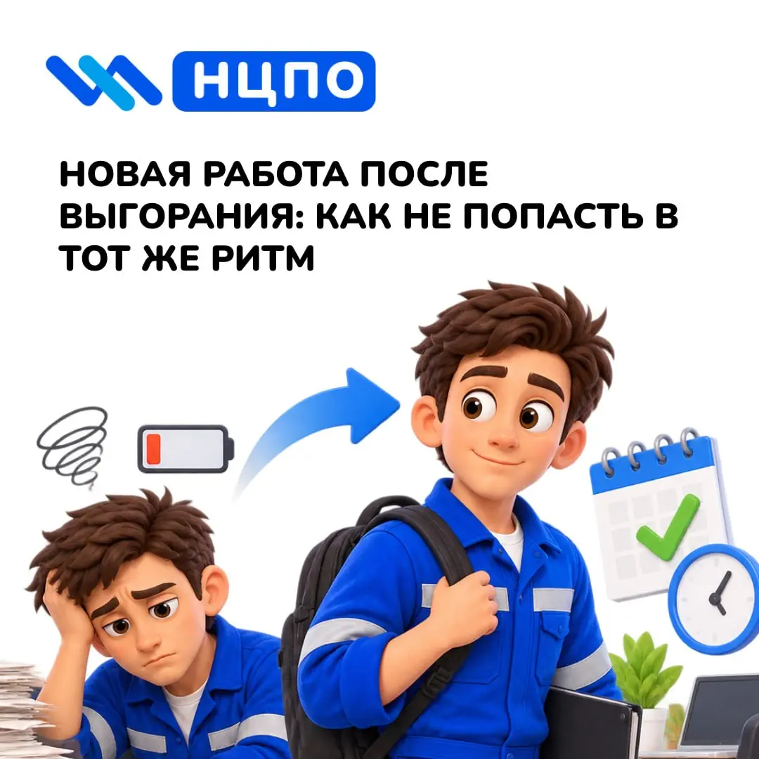 🧯 Новая работа после выгорания: как не попасть в тот же ритм
После выгорания хочется просто уйти из старой сферы. Но важно не повторить тот же сценарий в новой профессии | Сетка — социальная сеть от hh.ru