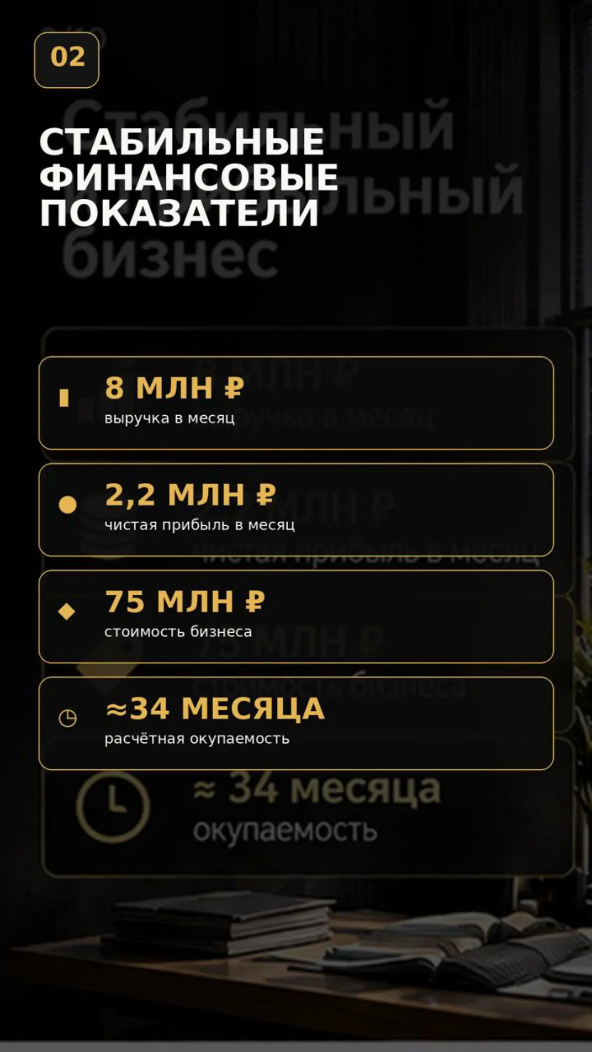 Продаётся действующий производственный бизнес в Москве — производство жалюзи и солнцезащитных систем с чистой прибылью около 2 200 000 ₽ в месяц.
Компания работает более 20 лет | Сетка — социальная сеть от hh.ru
