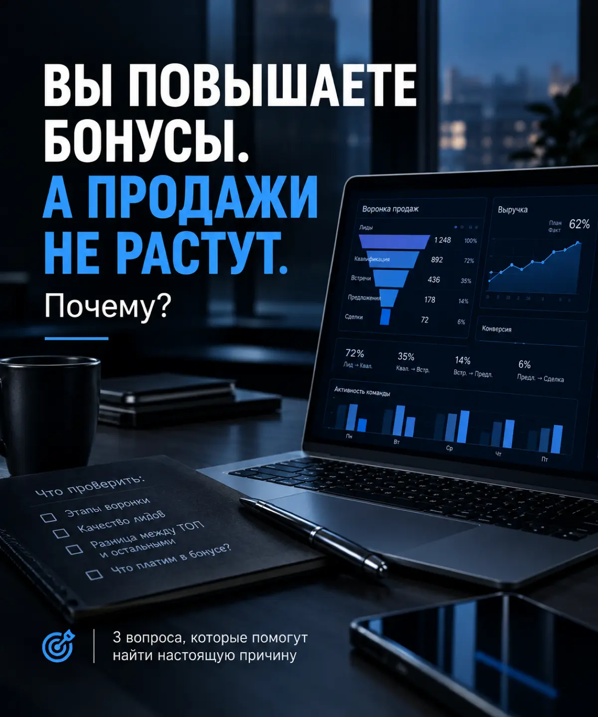 ВЫ ПОВЫШАЕТЕ БОНУСЫ, А ПРОДАЖИ НЕ РАСТУТ, ПОЧЕМУ? | Сетка — социальная сеть от hh.ru