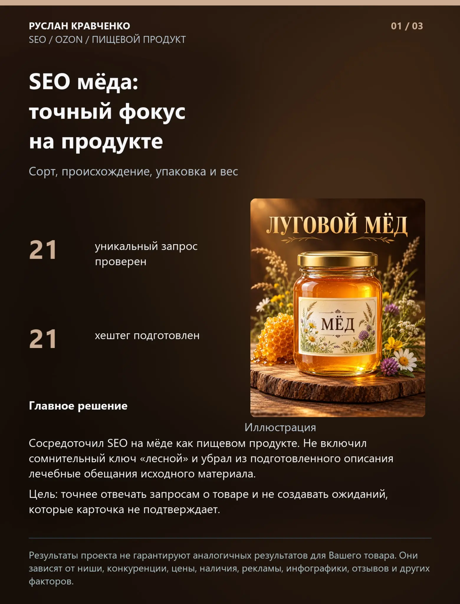 SEO мёда на Ozon: точный фокус на продукте | Сетка — социальная сеть от hh.ru
