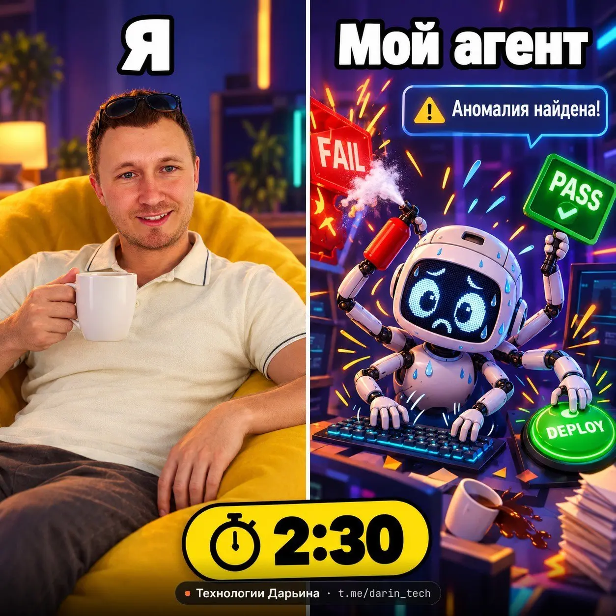 ⚡️ Это не магия. Это мой рабочий процесс 👇
Поставил агенту задачу — найти аномалии в продажах и слать алерты в Telegram | Сетка — социальная сеть от hh.ru
